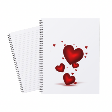 Notebook Floating Hearts